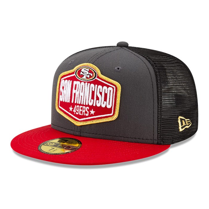 San Francisco 49ers NFL Draft 59FIFTY Lippis Harmaat - New Era Lippikset Myynti FI-163478